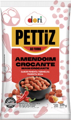 AMENDOIM DORI PETTIZ CROC.PIM.VERM.500G