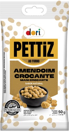 SALG.AMENDOIM DORI PETTIZ CROC.NAT.50G