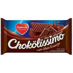 Biscoito wafer chocolissimo chocolate meio amargo 90g