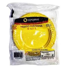 PRATO DESC.COPOBRAS FESTINHA AMAREL.15CM